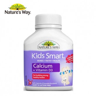 Nature's Way 儿童液体钙+D3 (胶囊) 草莓口味 50粒